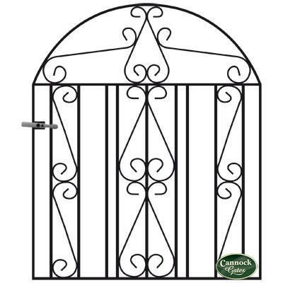 Buckingham Arch metal garden gate
