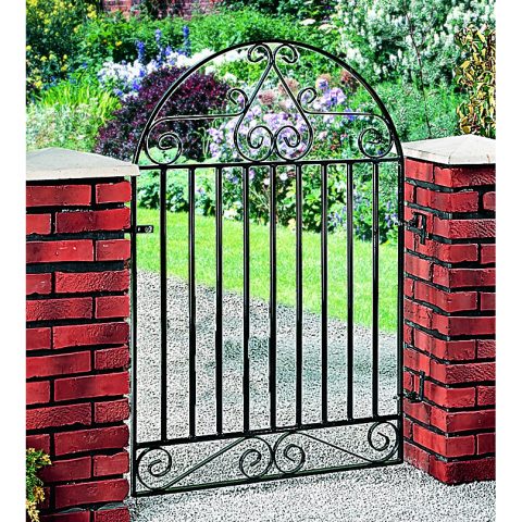 Marlborough Arch Top Metal Garden Gate (4ft) High - Cannock Gates