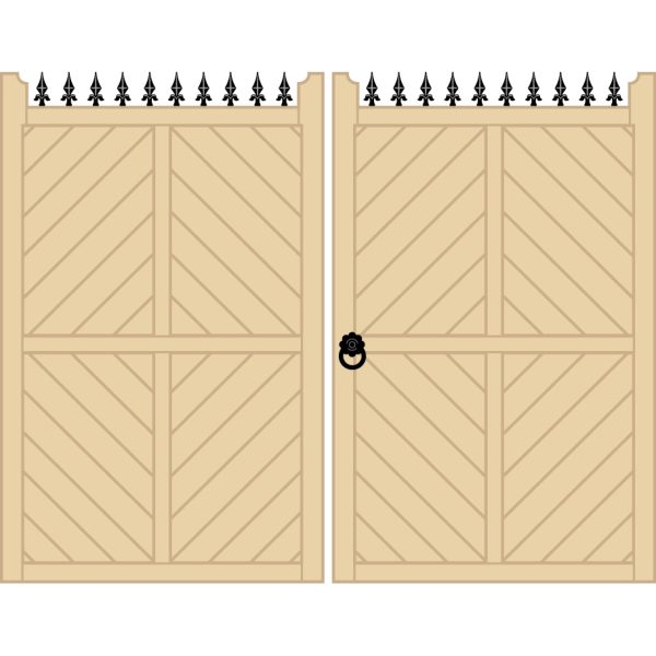 Parquetry Tall Wooden Driveway Gates