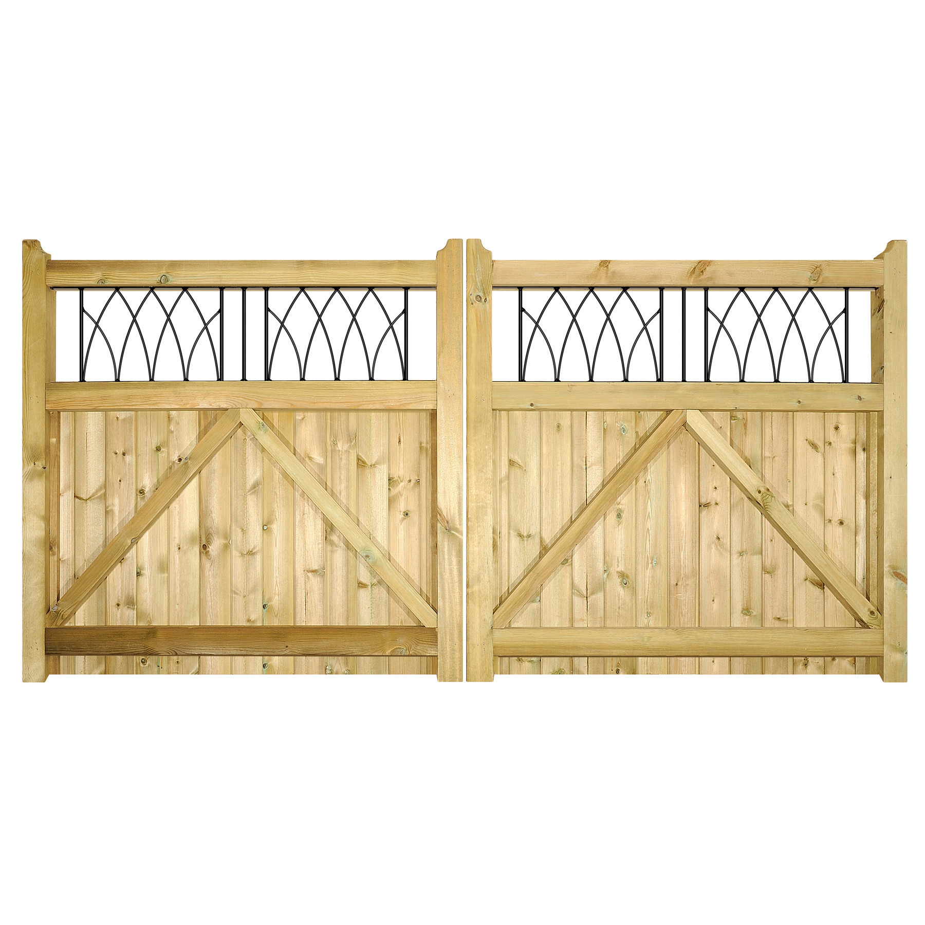 Staffordshire Wooden Driveway Gates (4ft) High