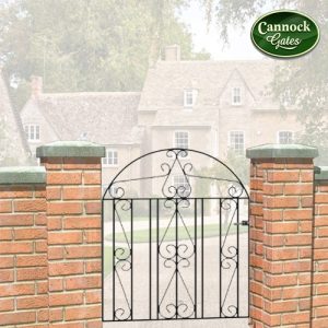buckingham arch metal garden gate