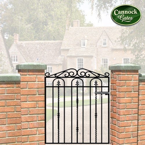 Windsor Metal Garden Gate 4ft High, Metal Windsor Garden Arch With Gate