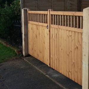 Hardwood timber driveway gate
