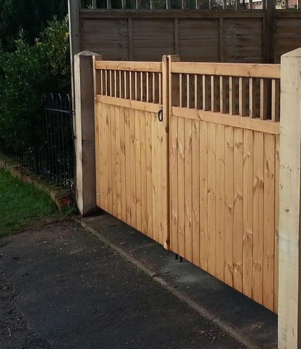 Hardwood timber driveway gate