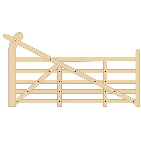 County wooden field gate