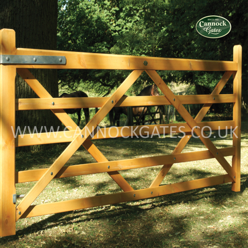 Timber wooden field gate