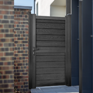 Composite Garden Gate Black Horizontal.